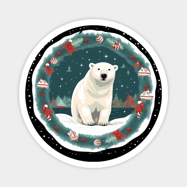 Polar Bear in Ornament, Love Bears Magnet by logiamerch